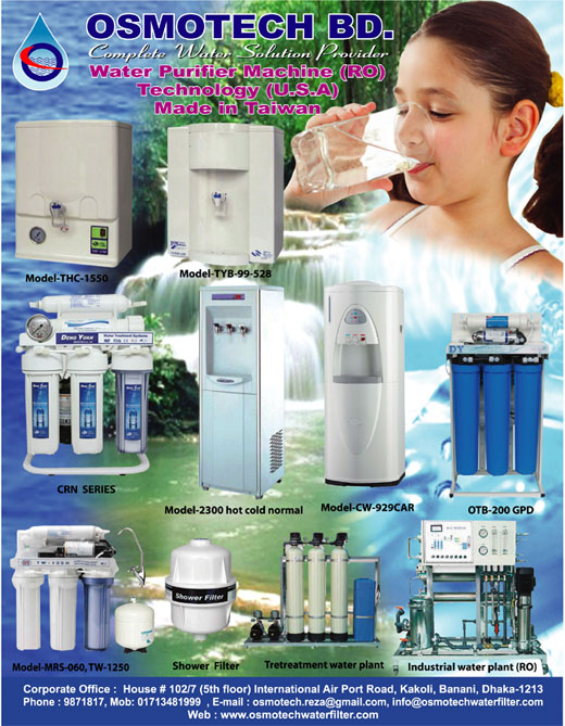 Osmotech bd water filter supplier company in Bangladesh